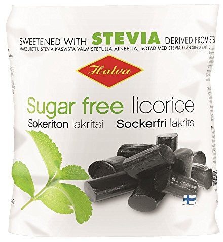 2 sachets de 90 g de réglisse Halva Sweet - Original - Finnois - Sans sucre - Wine Gums - Bonbons - Bonbons avec stévia