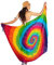 NELUHA Sarong Tuch Damen Mit Saronghalter Pareo Wickeltuch Handtuchkleid Wickelrock Strandtuch XXL Tuch Männer Spirale Regenbogen