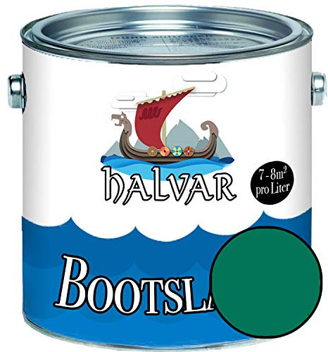 Barniz Halvar 2-K para barcos RAL 6000-6037, color verde brillante, para fibra de vidrio, poliéster y plástico, 2 componentes, incluye Endurecedor., Verde