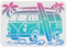 FINGERINSPIRE Surf-Auto-Schablonen 29,7x21cm Kunststoff Palmen Wellenzeichnung Malschablonen Surfbrettmuster Wandschablonen Wiederverwendbare Schablonen zum Malen auf Holz, Boden, Wand und Fliesen