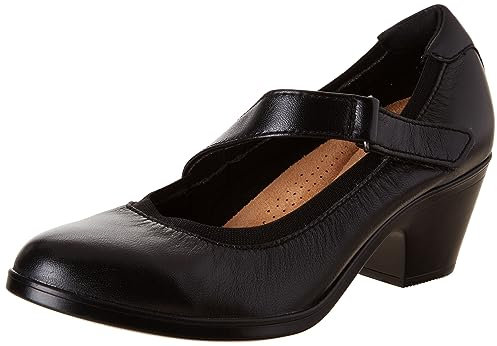 Clarks Emily 2 Mabel für Damen, Schwarz Leder, 35.5 EU