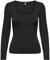 ONLY Damen Onlea L/S 2-Way Deep Neck Top JRS Noos, Schwarz, L