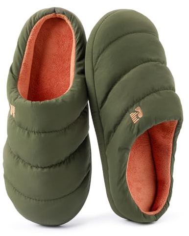 RockDove chausson pour homme avec mousse à mémoire de forme, modèle Campground, 42/43 EU, Vert Chasseur