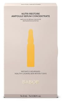 BABOR Nutri Restore Ampullen, vegane Gesichtspflege mit einzigartiger Kombination aus 19 Mikronährstoffen, Aloe Vera und Arganöl – für eine gestärkte Hautbarriere (7 x 2 ml)