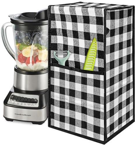 Linkidea Mixer-Abdeckung, staubdichte Mixer-Abdeckung für Zuhause, Küche, isolierte Mixer-Abdeckung mit Fach, genaue Größe, kompatibel mit Hamilton Beach 54221
