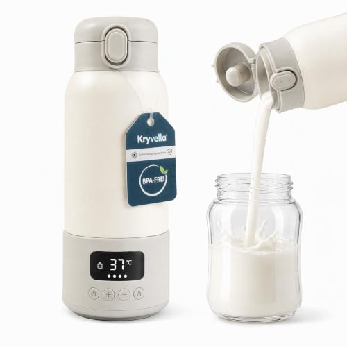 Flaschenwärmer Baby unterwegs mit Akku, tragbar, 500ml für Wasser & Milch