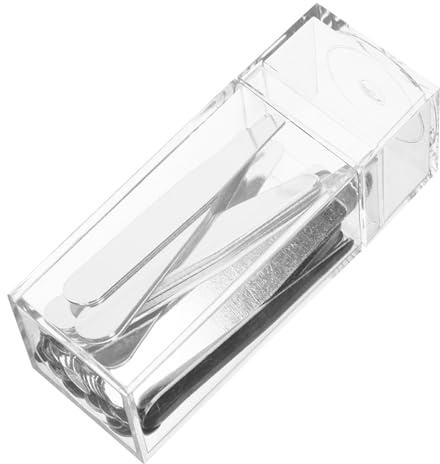 TOPPERFUN 40 Stück Teiliges Edelstahl kragenstäbchen für Herren Damenhemden Langlebige Rostfreie Kragenstützen in Transparenter Box Beidseitig Glatt Verarbeitet für Komfortablen Sitz und