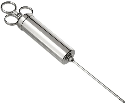Weston Marinade Injector, 4 ounce Capacity , Nickle Plated Brass, Dishwasher Safe