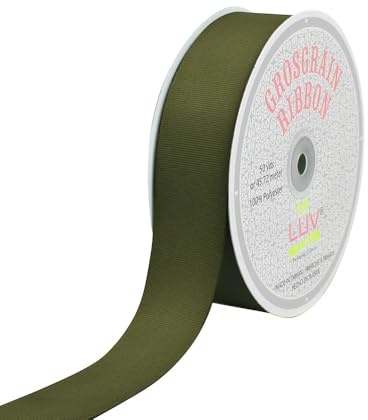 Creative Ideas Solid Grosgrain Ribbon, 1-1/2-Inch by 50-Yard, Moss Green