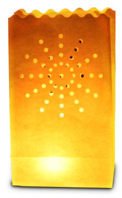 Candle Bags UK Sun Burst Design Candle Luminary Bags (Pack of 5)