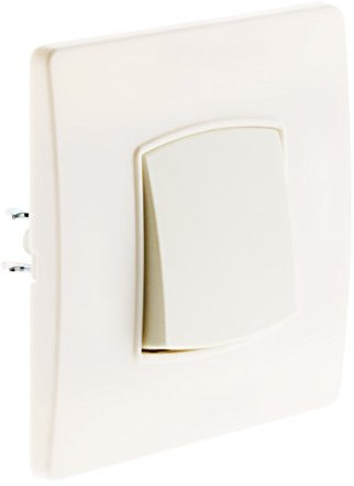 Zenitech - Diwone Botón Pulsador Borne-Auto - Blanco - Fijación con Tornillos y Garras Incluidos - Compatible con Cajas de Empotrar Estándar - Cableado Rápido - Instalación Previo Pintura