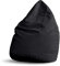 Lumaland Sitzsack Luxury 60x45cm | Microvelours Beanbag mit extra weichem & robustem Stoff | Für Erwachsene & Kinder| Ideal geeignet für Kinderzimmer | Sessel & Stuhl Bean Bag [Schwarz]