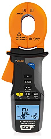 HT Instruments T2100 Clamp for Measuring Earth Resistance Without Rods.