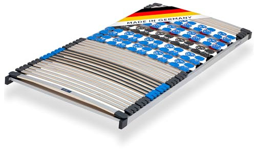 CubeSleep 7-Zonen Lattenrost Plus NV Tellerfeder/Federleisten 100x200 cm | Nicht verstellbar - starr | fertig montiert | Made In Germany | GS Zertifiziert – geprüfte Sicherheit