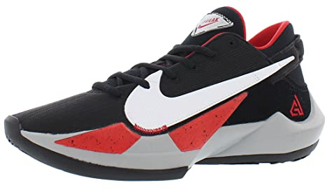 Nike Zoom Freak 2 Hommes Basketball Trainers CK5424 Sneakers Chaussures (UK 7.5 US 8.5 EU 42, Black White University Red 003)