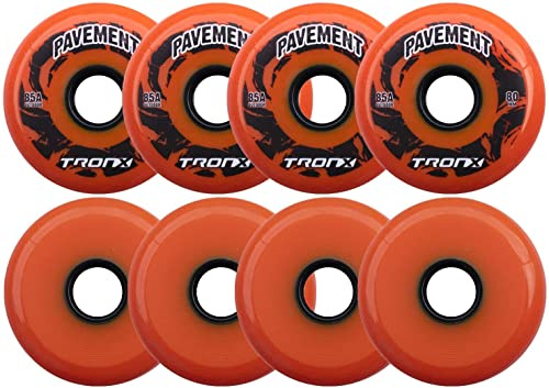 TronX Outdoor Pavement Asphalt Inline Roller Hockey Wheels 8 Pack (72mm)