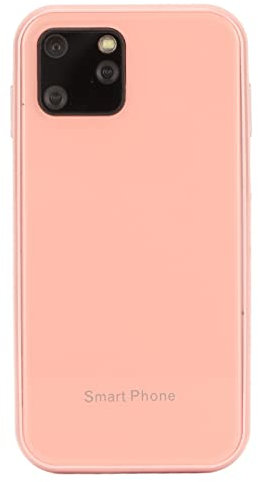 XS11 Mini Teléfono, Internet 3G, Soporte de Descarga de App, WiFi y GPS, Android 6.0 Versión, 1GB RAM 8GB ROM, 2.5in Quad Core Smart Phone para Estudiantes, Niños(Rosa)