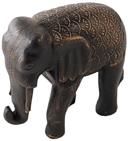 Cabilock Adorno De Elefante De Resina Estatua Decorativa De Elefante para Decoración De Adornos para Decoración De Animales De Mesa