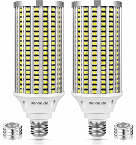 DragonLight 54W Ampoule LED Maïs Super Lumineuse (Remplace 400W) - Ampoule LED Edison E27/E40-6000K Blanc Froid 6500LM pour éclairage industriel - Garage Atelier Bureau Cour (Lot de 2)