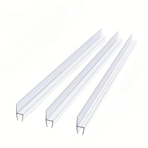 210CM Shower Door Seal Strip 3 Pack PVC Water Stopper for Glass Doors (4MM)