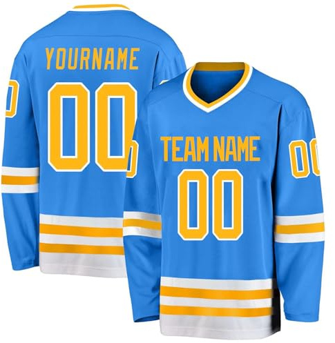 HGWOPGASD Maglia da Hockey Personalizzata, Pullover a Maniche Lunghe, Regali Personalizzati per i Tifosi di Hockey per Uomini e Donne A26