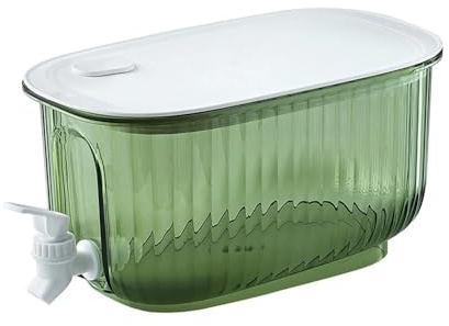 Brocca per acqua da 4 l, con rubinetto, grande capacità, bollitore a freddo, succo, brocca per acqua di raffreddamento per casa, caraffa per acqua (verde)