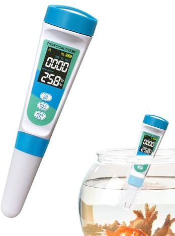 Probador de sal piscina, pluma prueba calidad agua Temperatura EC METTER TESTER AGUa,Herramienta multifuncional, probadores para mar, tanque