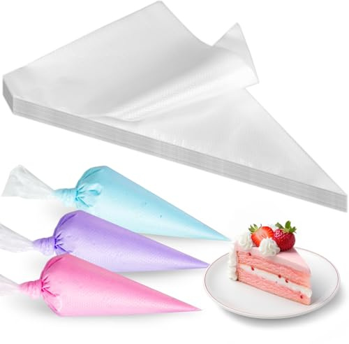 YUPZAR 100 Pcs Poches à Douilles, Poches à Pâtisserie Jetables, Poche a Douille Patisserie pour Deco Gateau, Cupcake, Pâtisserie