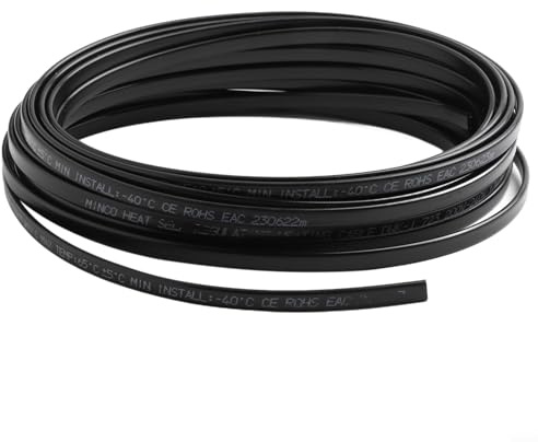 Cable calefactor autorregulable de 20 W/M para protección anticongelante, cinta térmica ignífuga de 50 m con funda de polietileno, 200-240 V CA, compatible con agua y (10 m)