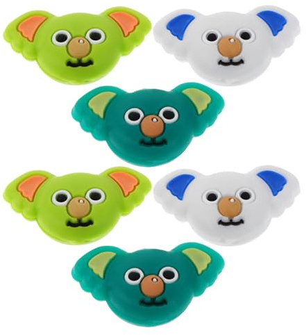 FUNOMOCYA 6 Pezzi Smorzatori di Vibrazioni per Racchetta da Tennis Koala, Accessori Tennis Decorativi in Silicone, Ammortizzatori Antivibrazione per Allenamento Indoor e Outdoor