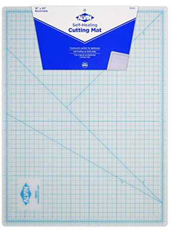 ALVIN TM Translucent Cutting Mat 18 x 24 inch | 3mm Layer with Grid on 1 Side | Light Box Compatible - Model TM2224