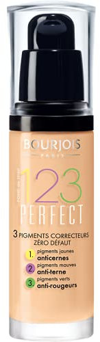 Bourjois - Fondotinta Liquido 1,2,3 Perfect Foundation - Fondotinta Idratante a Lunga Durata SPF 10 per Tutti i Tipi di Pelle Anche Miste - 54 Beige - 100 ml