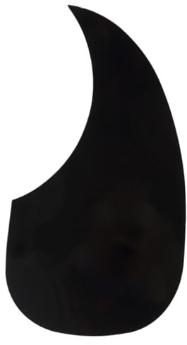 Musiclily Teardrop Form Akustikgitarre Schlagbrett Selbstklebender Pickguard für Martin D28 Style Folk Gitarre, Schwarz