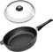 Eurolux Guss-Schmorpfanne Ø 28 cm Induktion Set mit Deckel aus Glas - hoher 7 cm Rand - Alugusspfanne mit abnehmbaren Stiel & Antihaft-Beschichtung - Made in Germany