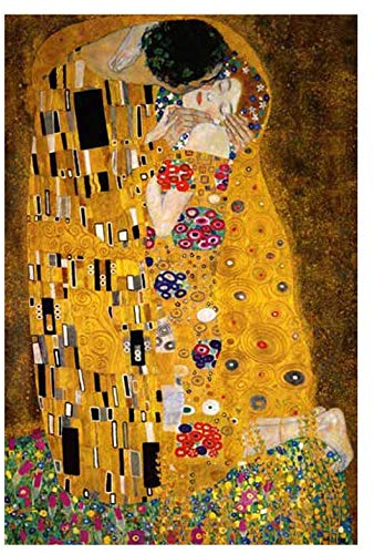 Gör-det-själv diamantmålning efter siffror kit full Gustav Klimt The Kiss broderi korsstygn strass mosaik dekor gåva