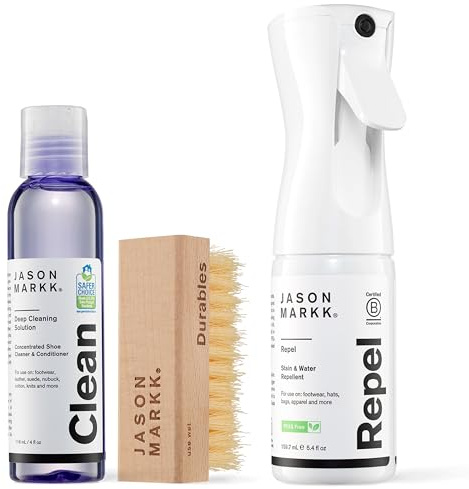 Jason Markk Essential Kit & Repel Spray, Shoe Cleaner, 3-Piece Set for Footwear