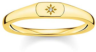 Thomas Sabo Anello con sigillo da donna color oro TR2314-414-14-54 misura dell'anello 54/17.2