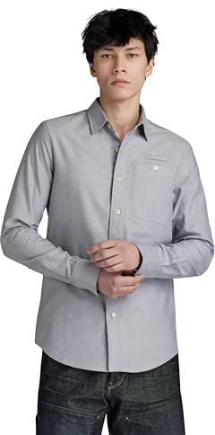 G-Star Men's Bristum 2.0 Slim Shirt , Multicolour (correct grey/white oxford D23553-C895-C760), M