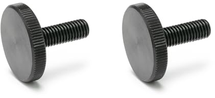 Ganter Normelemente Tornillos moleteados planos | tornillos moleteados (forma baja) | DIN 653-M10-40 | 2 unidades | acero bruñido | Rosca: M10 x 40
