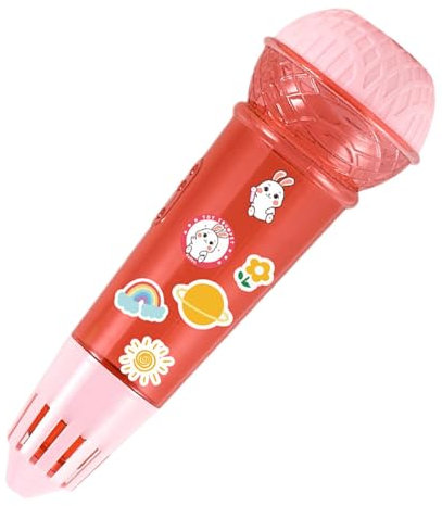 Tuxxjzm Children Echo Microphone Toy | Cartoon Funny Physical Karaoke Echo Microphone | Educational Noise Maker Early Development Supplies, Voice Changing Toy for Children