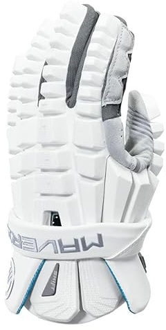 PG Sports Maverik Shift Player Lacrosse Gloves (White, X-Large 14)