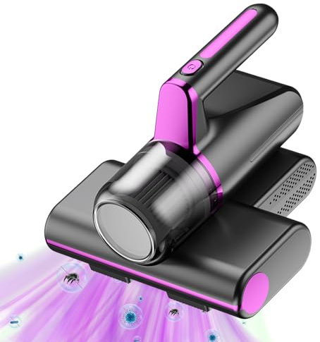 HAMON Aspirador de ácaros para colchones, Aspiradora antiácaros con luz UV-C, 14Kpa Aspirador de colchones con Filtro HEPA Elimina el 99,99%, para sofá Cama (Gris)