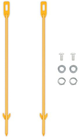 2-Pack Staffa di montaggio per giardino per segnaletica di sicurezza 43 cm, per il montaggio di cartelli da giardino, tenda per arrampicata e stabilimento delle piante (giallo X2)