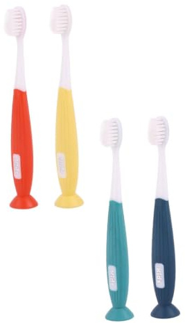 Anneome Cepillo de Dientes Manual para Niños 3-12 Años Cerdas Suaves y Mango Antideslizante, 4 Piezas para Cuidado Bucal Infantil y Limpieza Efectiva