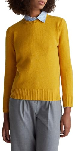 United Colors of Benetton Maglia G/C M/L 103me1n23 Pull, Jaune, Large Femmes