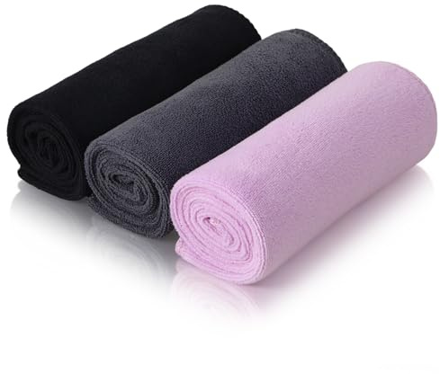 3 Pack Gym Towels Men Small Microfibre Sports Sweat Towel Black,Grey,Purple | 75x35cm,Fast Drying&Absorbent,Small Gym Towel Men,Cooling Towel,Hand Towels,Small Sweat Towel,Gym Sweat Towel