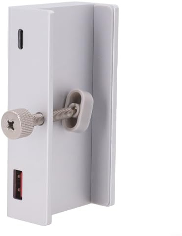 QOXEZY USB 3.0 dockningsstation med 4 portar, aluminiumdesign för att optimera skrivbordsutrymme, perfekt för PC eller bärbar dator