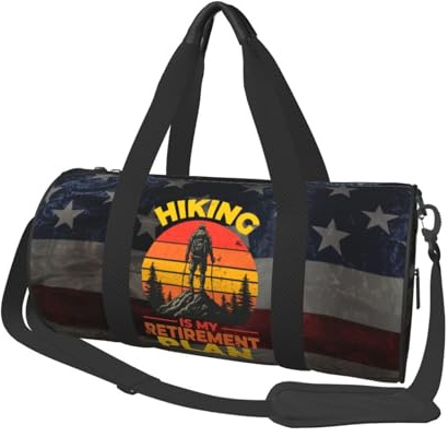 Hiking Is My Retirement Plan Duffel Bag Gym Bag Travel Sports Tote Large Foldable Beach Swim Yoga4