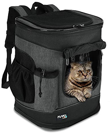 Kato Tirrinia Haustier Hund Träger Rucksack, Haustier Tragetasche mit Mesh für mittelgroße Hunde Katzen, 1.5lbs Welpen Träger tragbare Reisetasche
