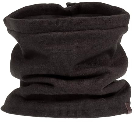 Isotoner Tour de cou homme doublé polaire, cordon ajustable noir